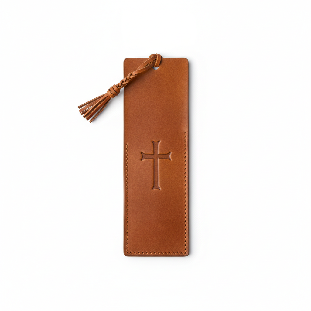 Leather Cross Bookmark